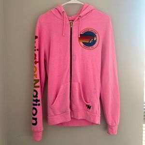 Pink Aviator Nation Zip-Up jacket